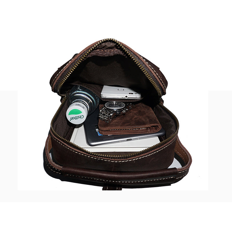 Retro Leather Sling Chest Pack