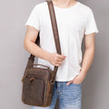 Small Leather Satchel for Men