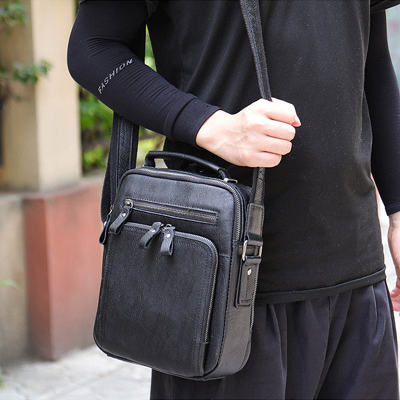 Small Leather Satchel for Men