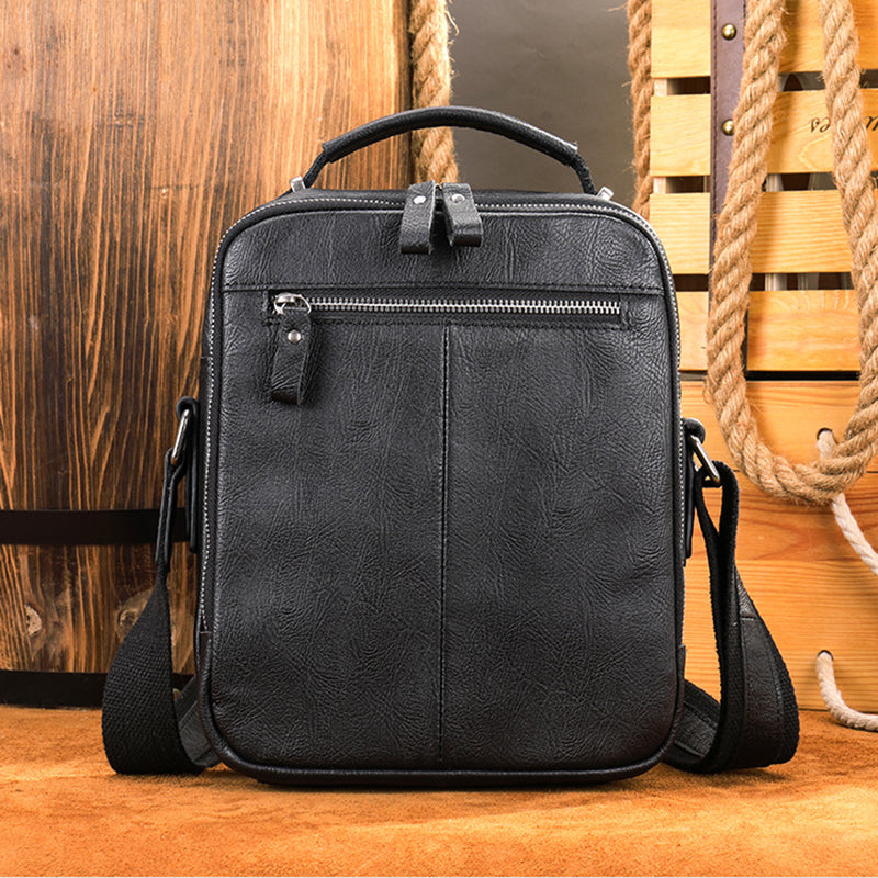 Small Leather Satchel for Men