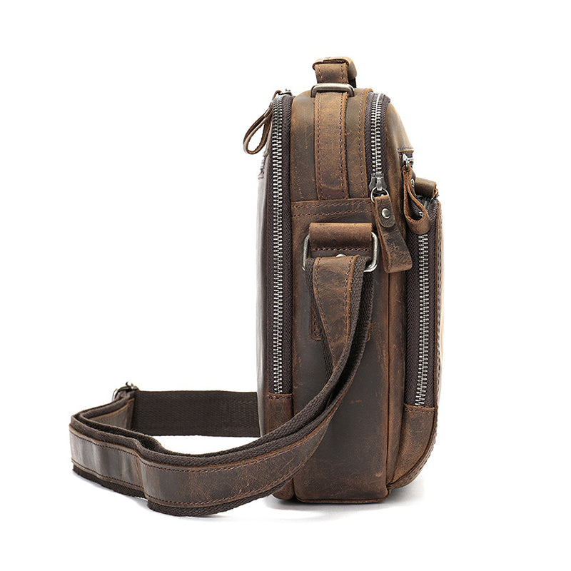 Small Leather Satchel for Men