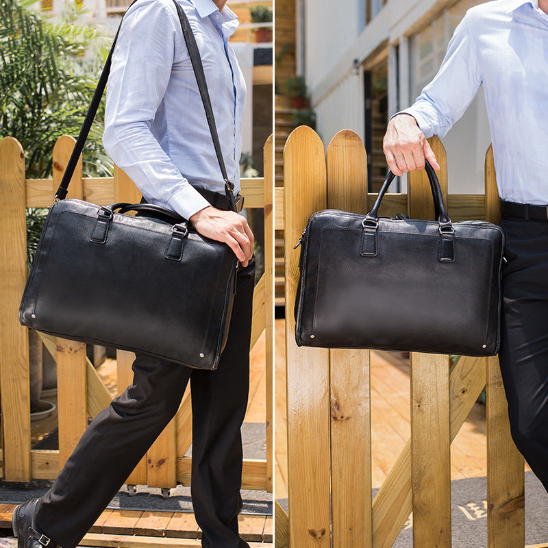 17" Leather Business Briefcase