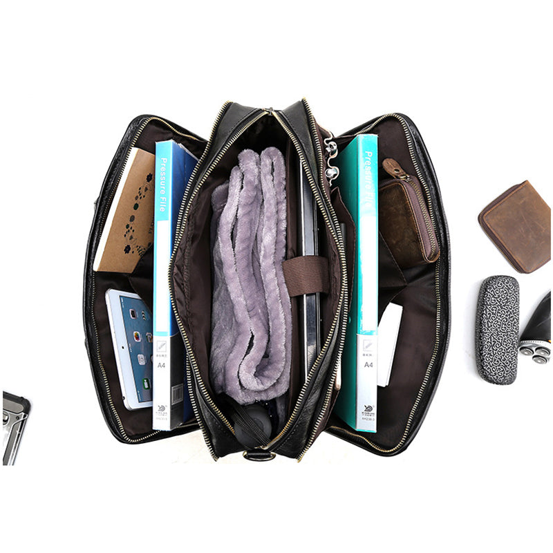 17" Leather Business Briefcase