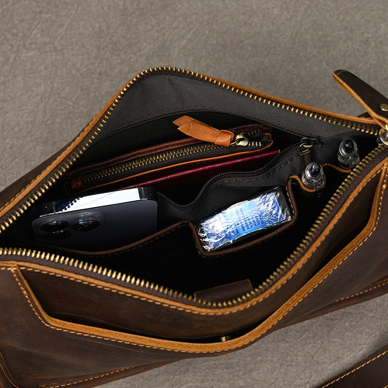 Handcrafted Leather Office Messenger