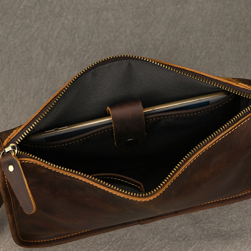 Handcrafted Leather Office Messenger