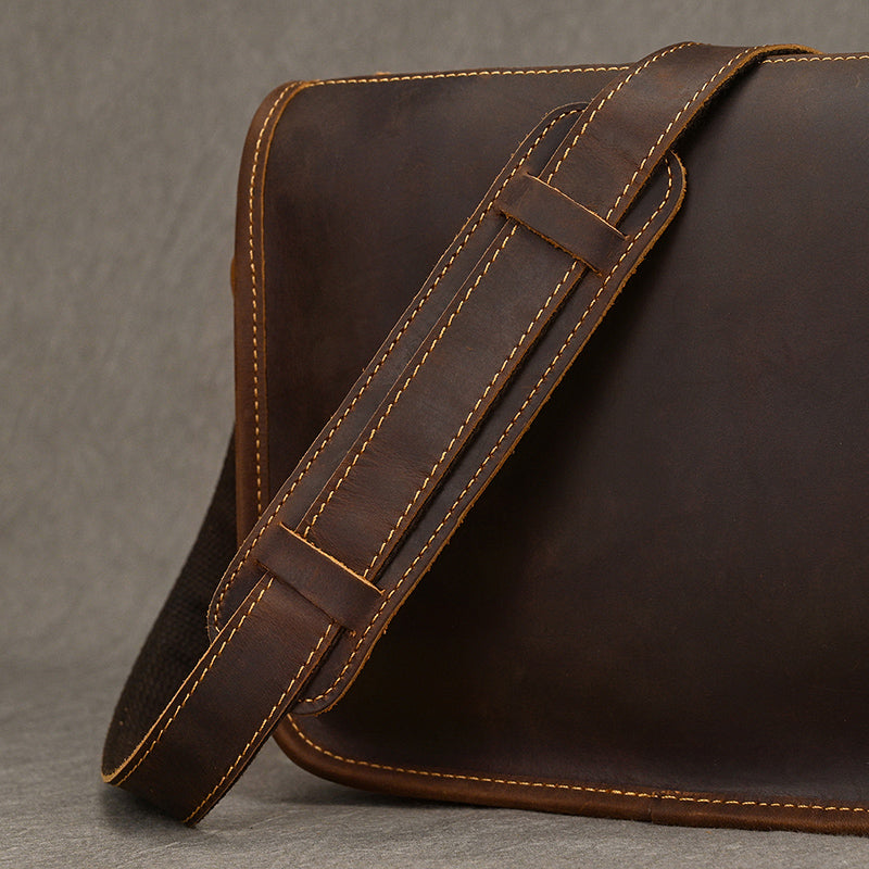 Handcrafted Leather Office Messenger