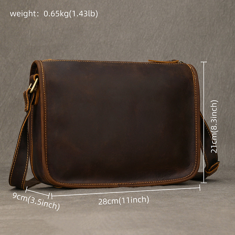 Handcrafted Leather Office Messenger