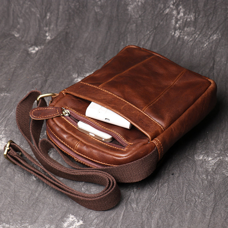 Small Leather Messenger Bag
