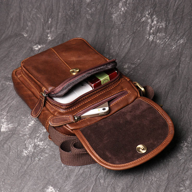 Small Leather Messenger Bag