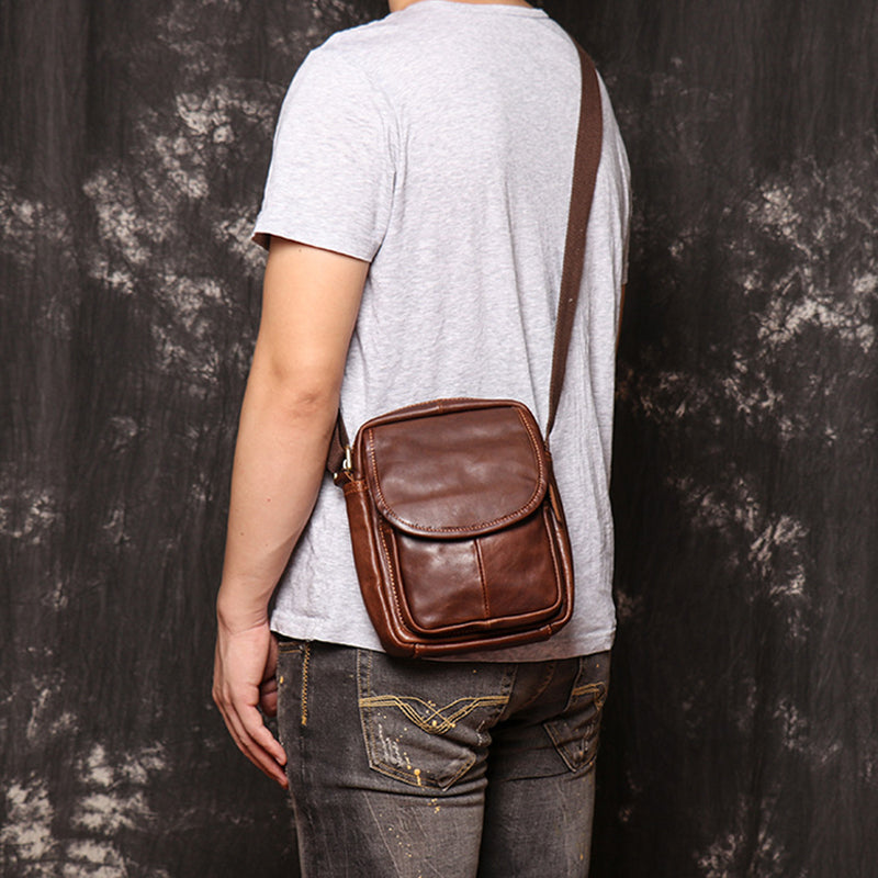 Small Leather Messenger Bag