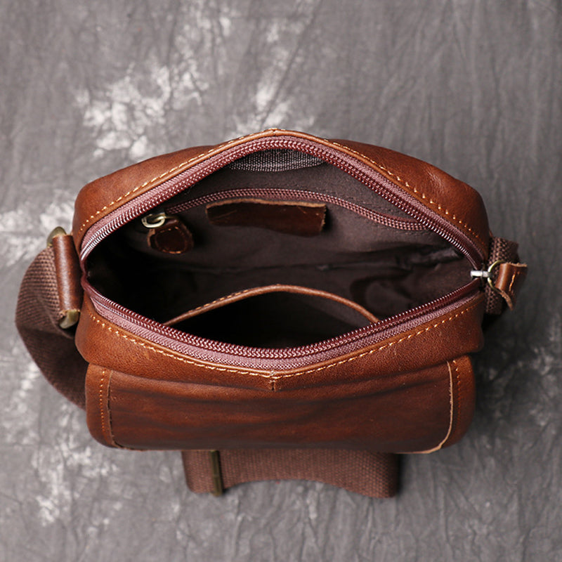 Small Leather Messenger Bag