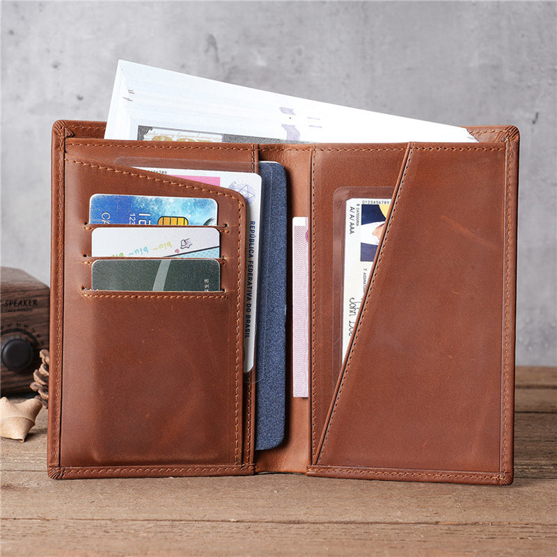 RFID Leather Passport Wallet