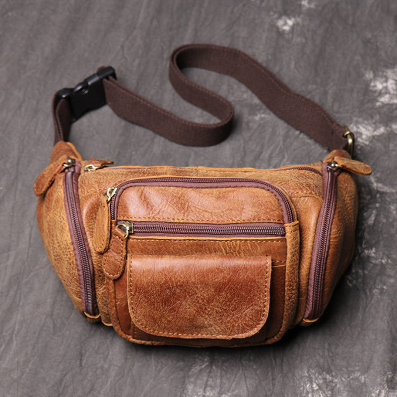 Leather Sling Waist Bag