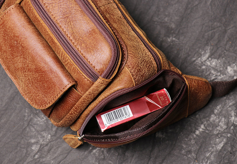 Leather Sling Waist Bag