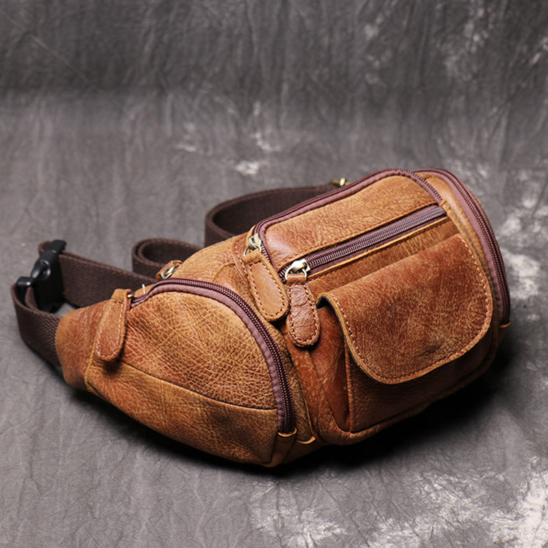 Leather Sling Waist Bag