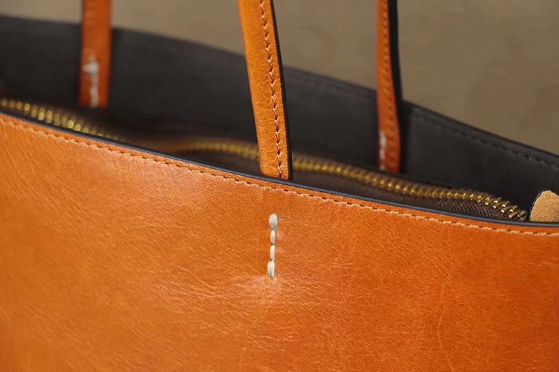 Leather Shopper Tote