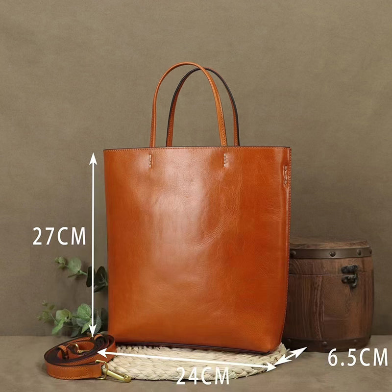 Leather Shopper Tote