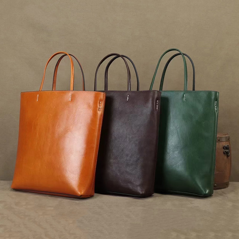 Leather Shopper Tote