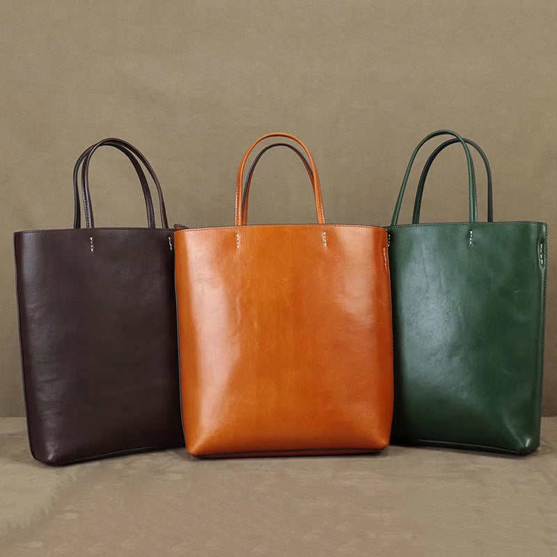 Leather Shopper Tote