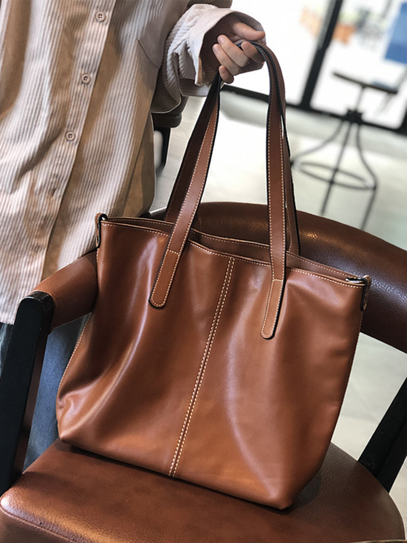 Leather Work and Student Tote