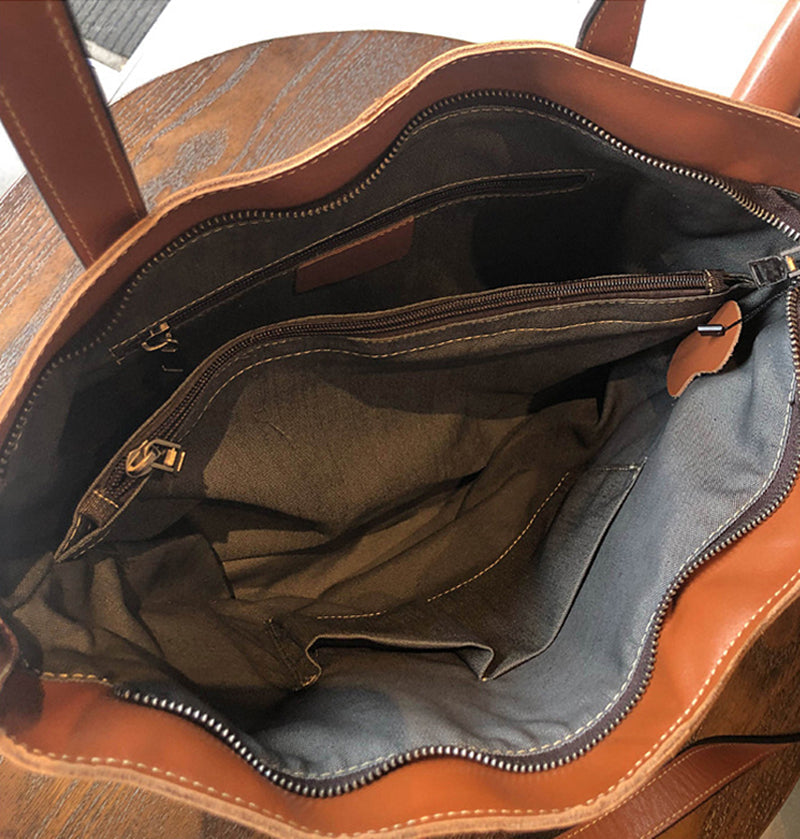 Leather Work and Student Tote