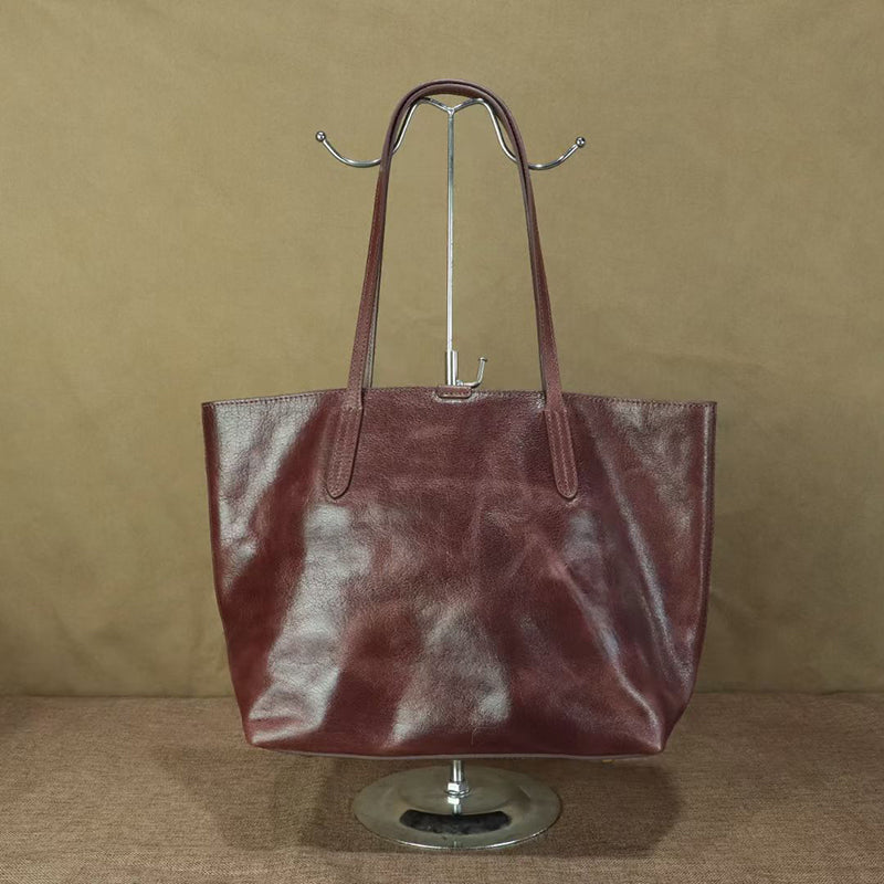 Classic Leather Student Tote