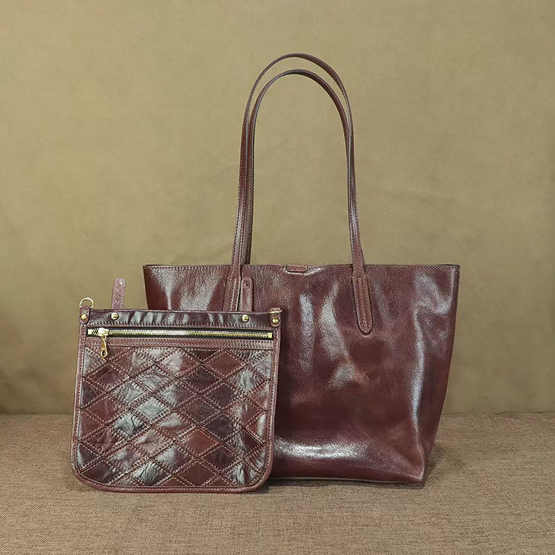 Classic Leather Student Tote