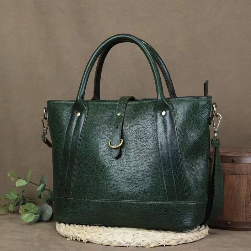 Leather Zip Work Tote
