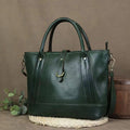 Leather Zip Work Tote
