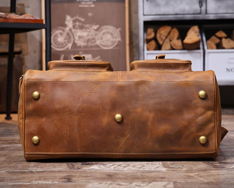 Retro Leather Holdall Weekender