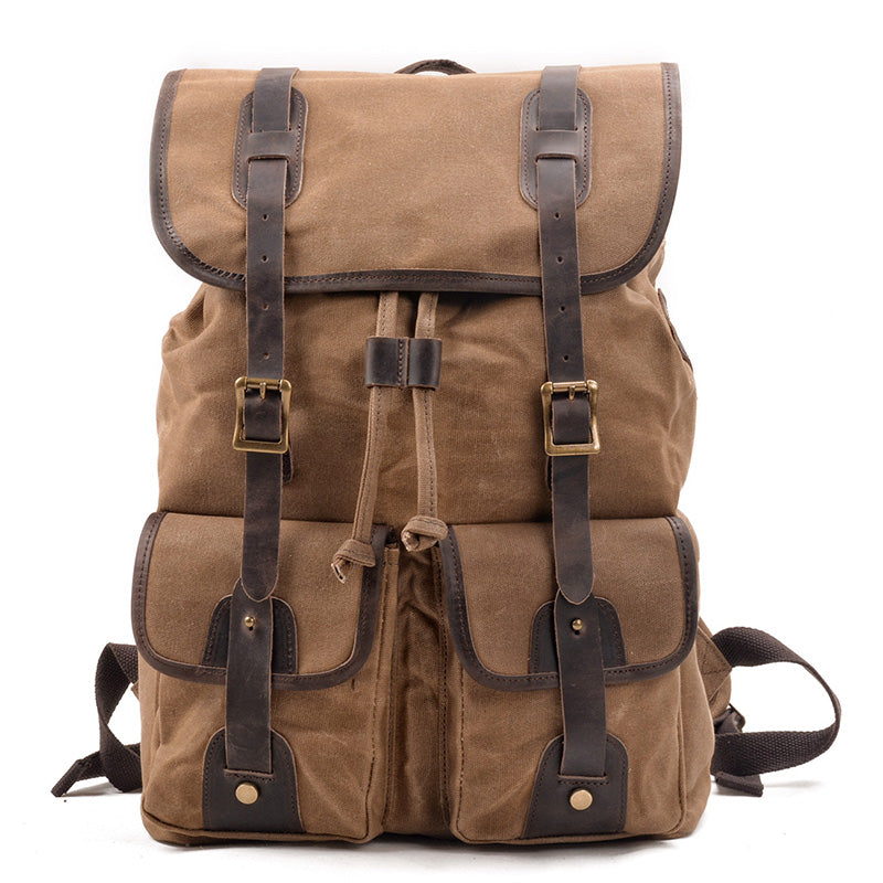 Vintage Waxed Canvas Rucksack