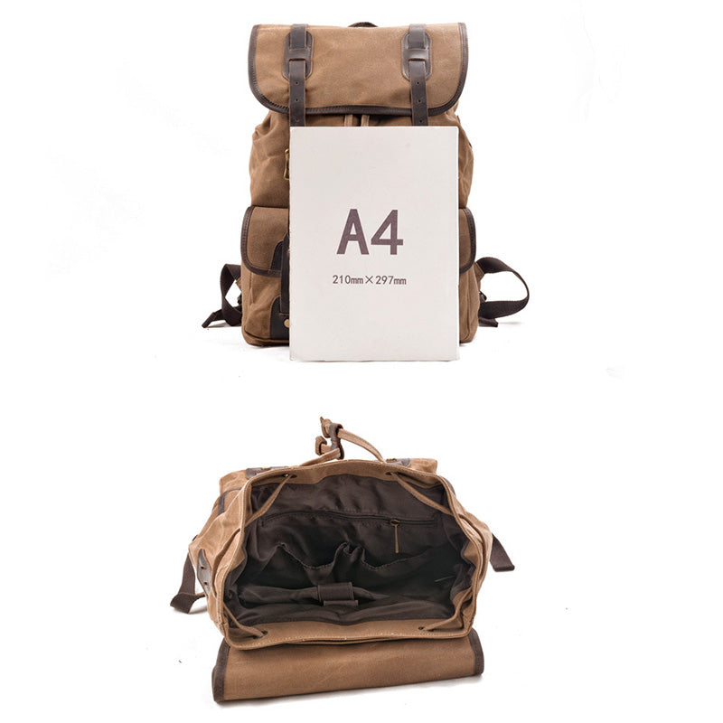Vintage Waxed Canvas Rucksack