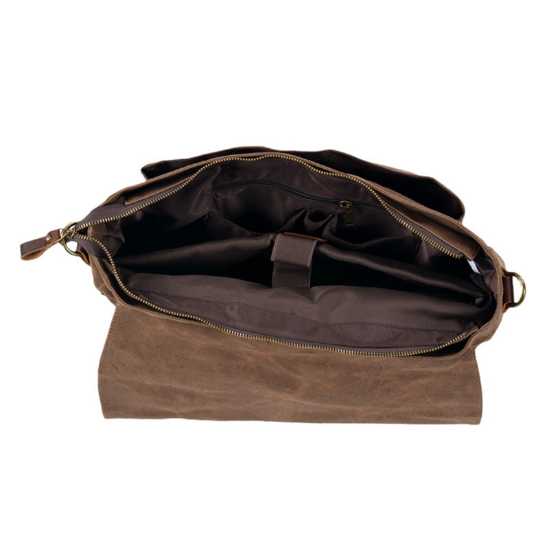 15.6" Canvas Messenger Laptop Bag