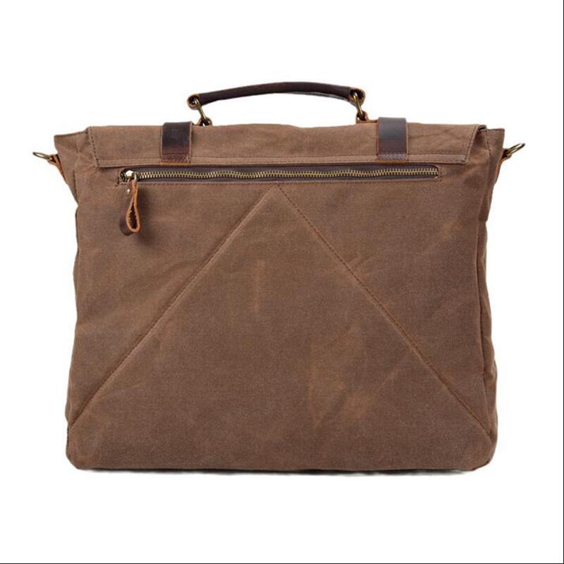 15.6" Canvas Messenger Laptop Bag