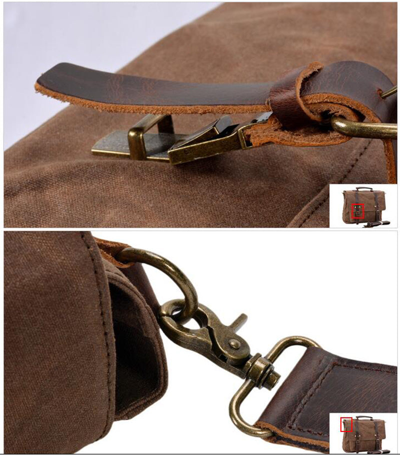 15.6" Canvas Messenger Laptop Bag