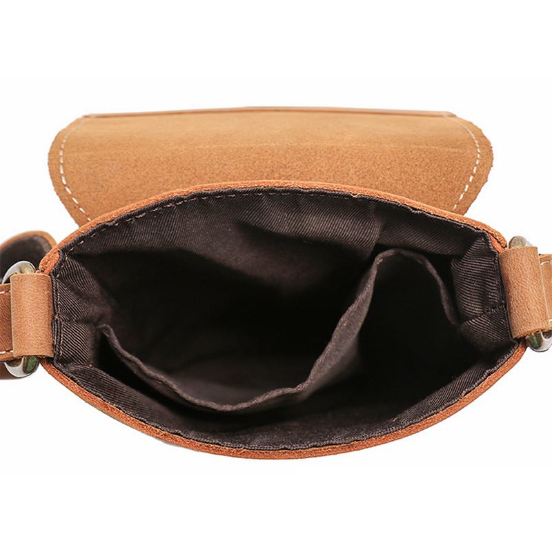 Small Leather Satchel Crossbody for Men