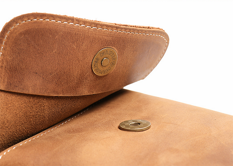 Small Leather Satchel Crossbody for Men