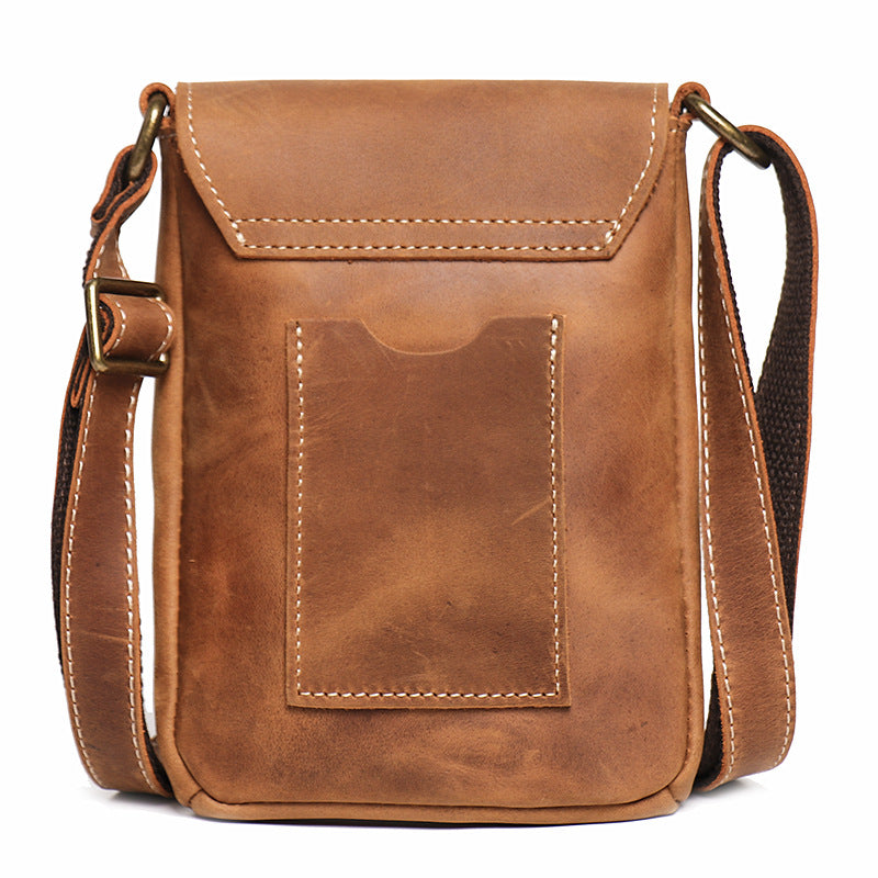 Small Leather Satchel Crossbody for Men