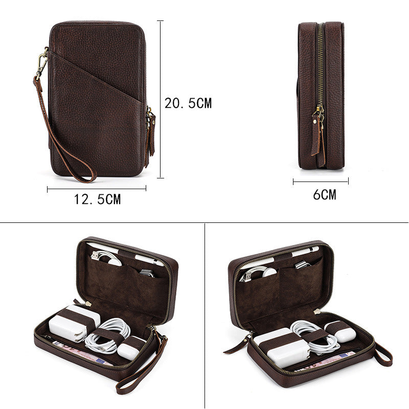 Leather Tech and Charger Organizer