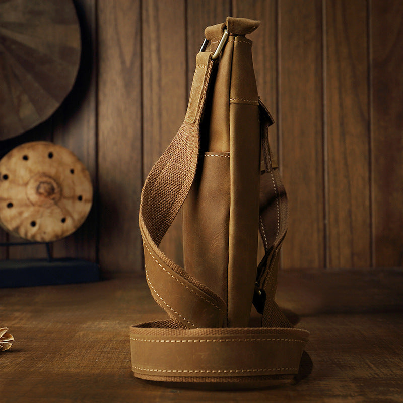 Handmade Leather Crossbody Bag for Men