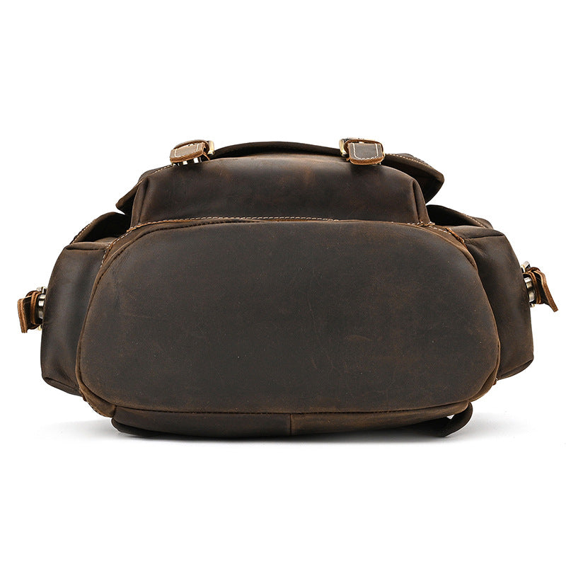 Retro Leather Travel Backpack
