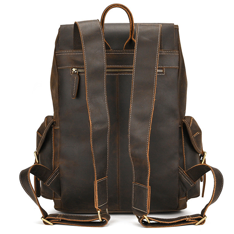 Retro Leather Travel Backpack