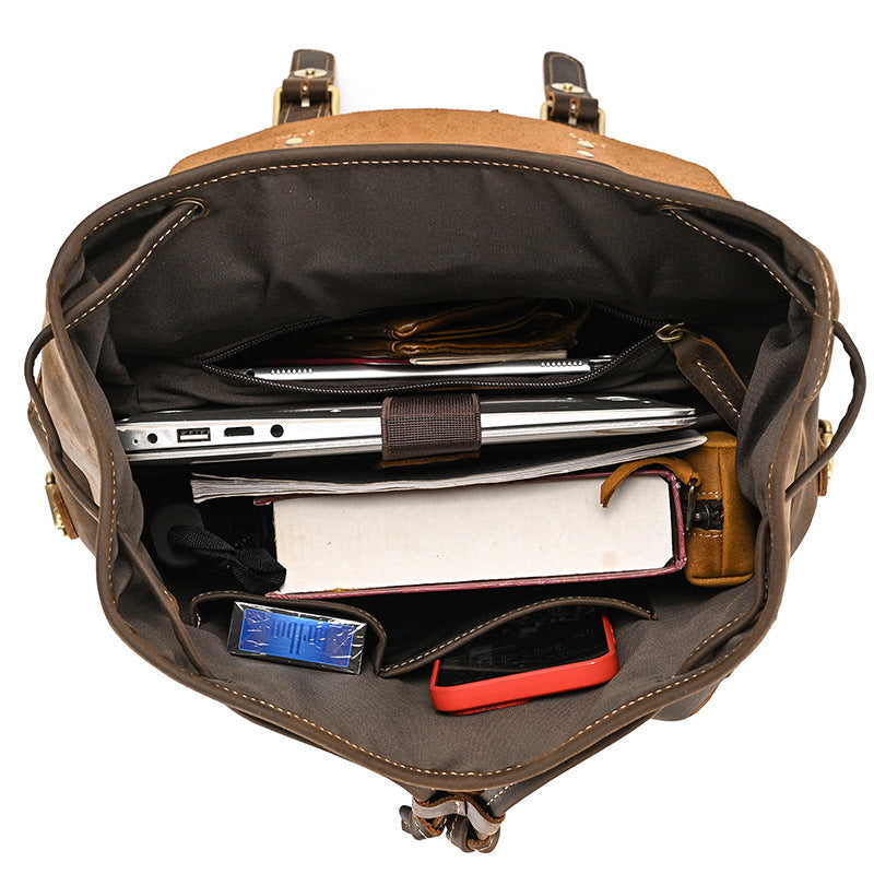 Retro Leather Travel Backpack
