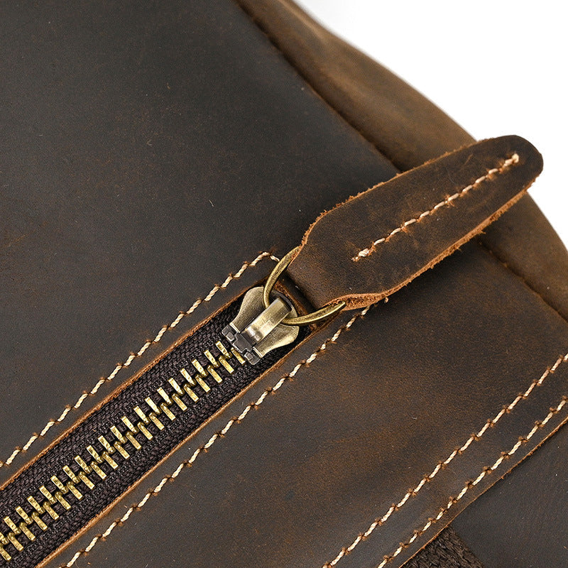 Retro Leather Travel Backpack