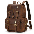 Retro Leather Travel Backpack