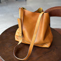 Leather Bucket Bag, Soft Crossbody