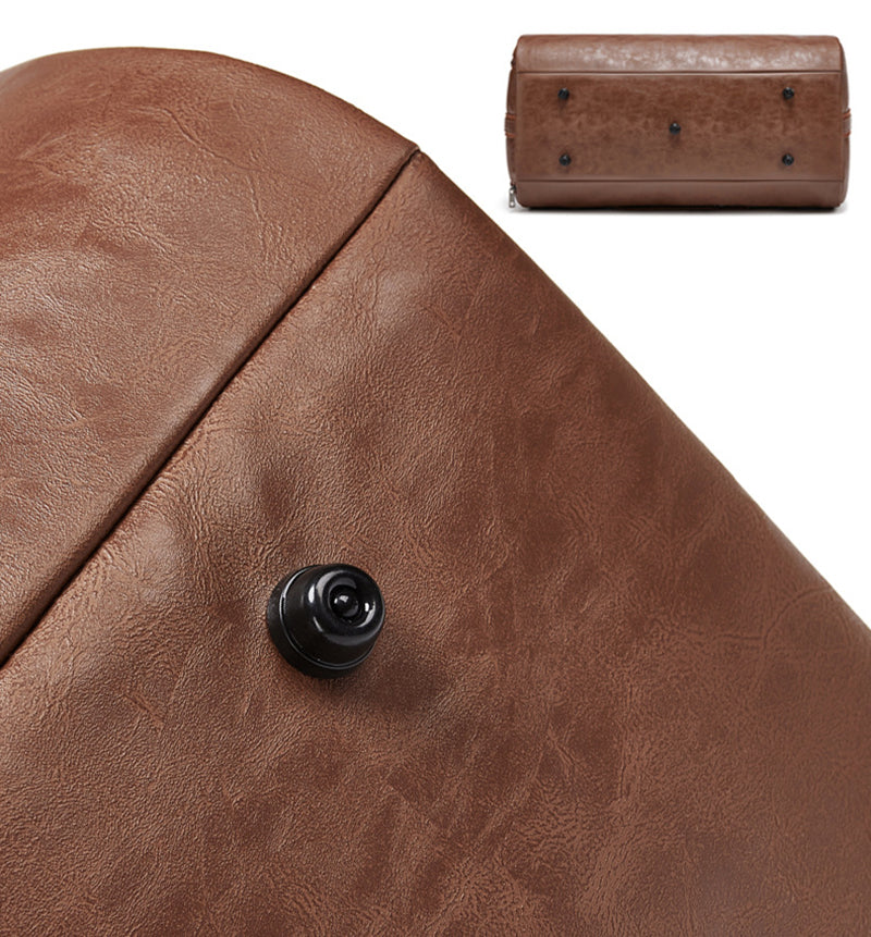 Leather Garment Duffel with Shoe Pouch