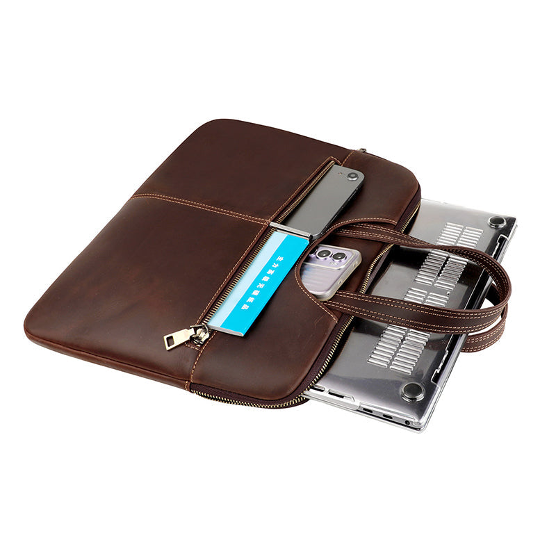 Leather Laptop Organizer Case