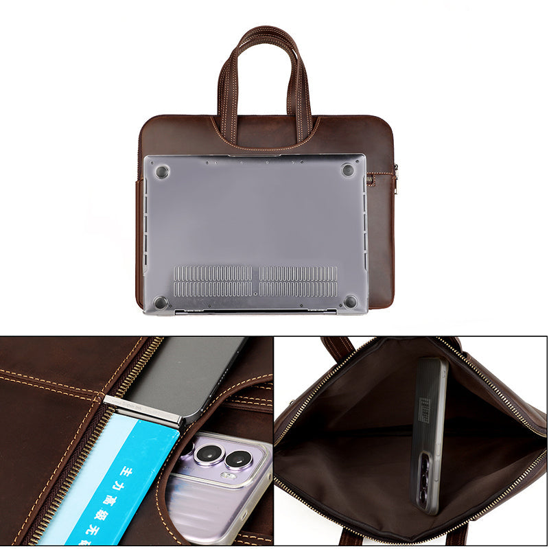 Leather Laptop Organizer Case