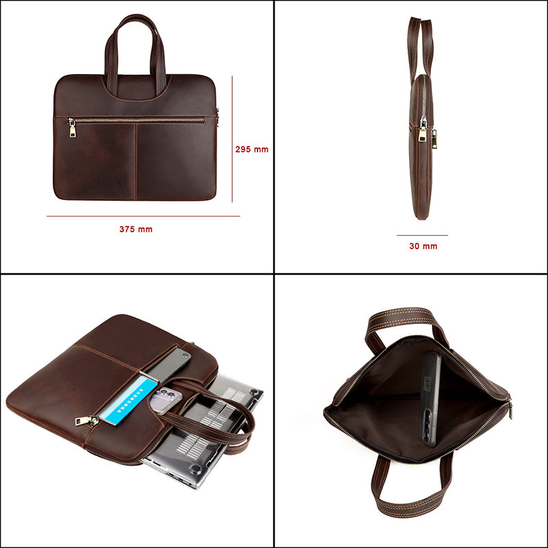 Leather Laptop Organizer Case